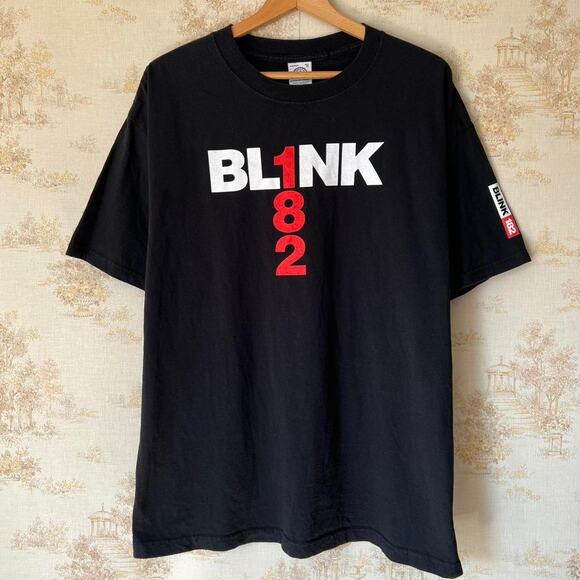 Vintage Y2K 00s Blink-182 Band T-ShirtSleeve Logo DetailSize XL